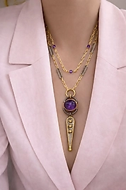 925 Ayar Gümüş Ametist Taşlı Kolye – Zarif & Anlamlı Hediye