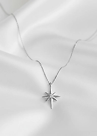 Kutup Yıldızı 925 Ayar Gümüş Kolye