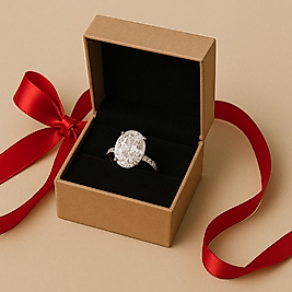 925 Ayar Gümüş Ice Card Taşlı Zarif Yüzük