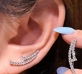 Vip Kalite Taşlı Çoklu Ear Climber Küpe