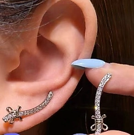 Vip Kalite Fiyonklu Taşlı Ear Climber Çoklu Küpe