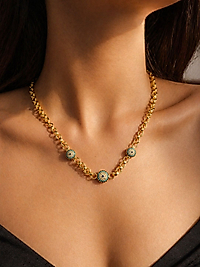 14K VIP Nazar Detaylı Kolye