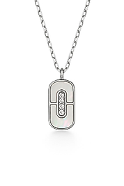 925 Ayar Gümüş Beyaz Mine Taşlı Zarif Kolye – Sihirli Eller Accessorry